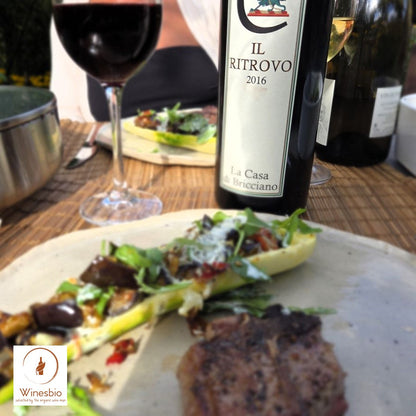 La Casa di Bricciano Il Ritrovo 2016 with lamb chop